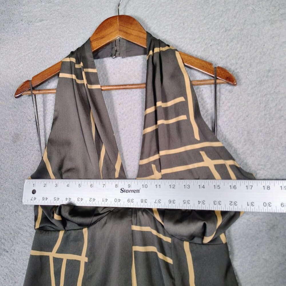Banana Republic Maxi Dress Women's 6 Peppercorn Cross Front Halter Sleeveless - Picture 6 of 12